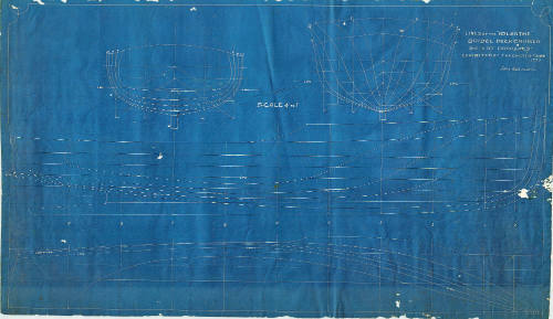 Lines plan for the motor cruiser IOLANTHE