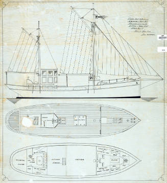 General arrangement plan of a Fiskekutter