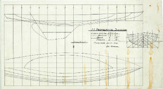 Lines plan of a 22 square metre Junior boat