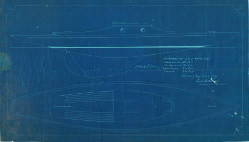 General arrangement plan of the yacht LADY LUCK