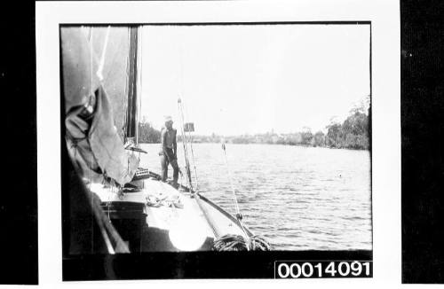 Sailing toward a harbour, NSW south coast