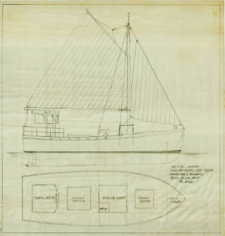 General arrangement plan of a 36 foot launch