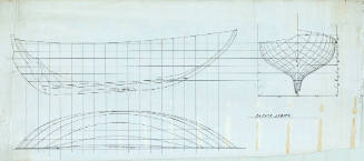 Lines plan of a 36 foot double-ended auxiliary vessel