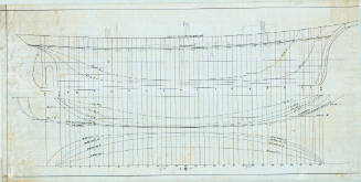 Lines plan of a motorskonnert (motor schooner)