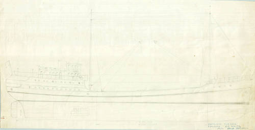 General arrangement plan of a proposed timber carrier