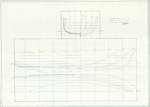 Lines plan of motor cruiser SEPTIMA