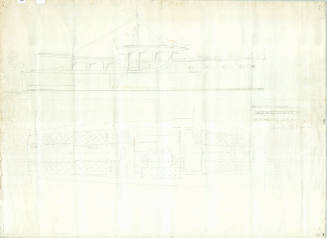 General arrangement plan of a 45 foot bridge-deck motor cruiser