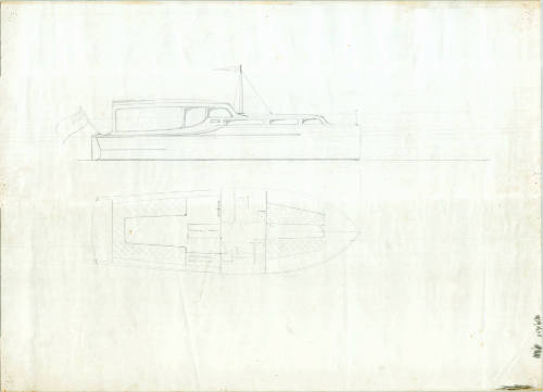 General arrangement plan of the 38 foot motor cruiser CYRENE