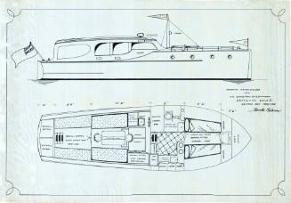 General arrangement plan of the motor cruiser CYRENE