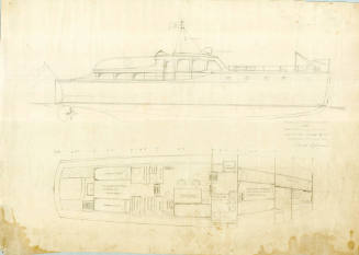 General arrangement plan of a proposed 48 foot motor cruiser