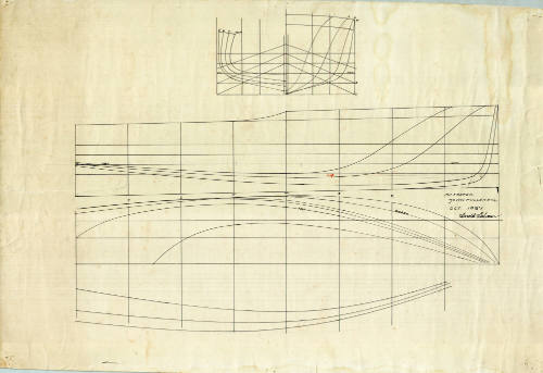 Lines plan of a 32 foot vessel