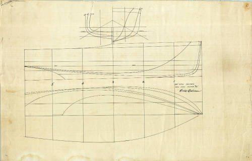 Lines plan of a 29 foot motor cruiser