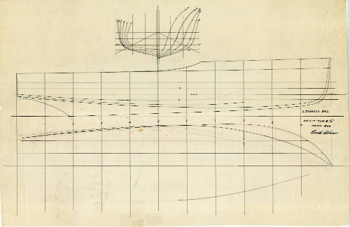 Lines plan of the motor cruiser NORLEN