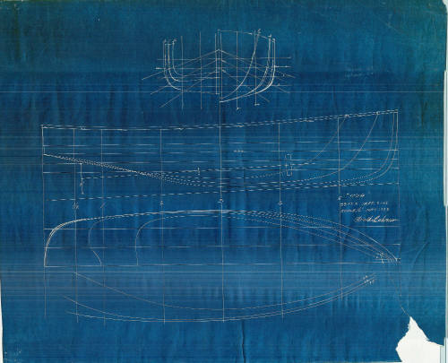 Lines plan of the tug VIXEN