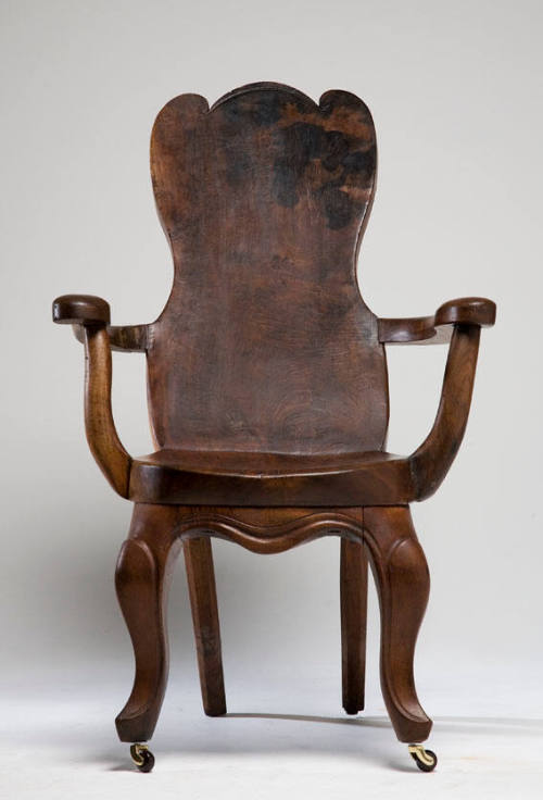 The Captain's Chair constructed out of timber salvaged from the wreck of the DUNBAR