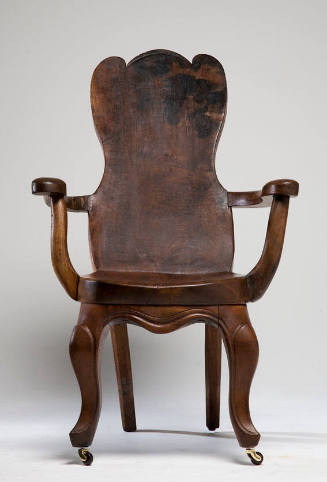 The Captain's Chair constructed out of timber salvaged from the wreck of the DUNBAR