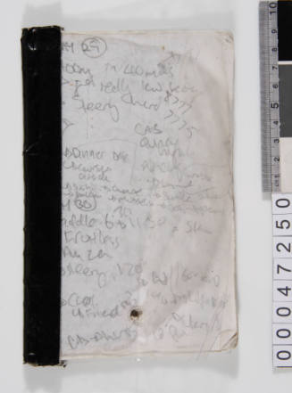 Book containing notes written during the LOT 41 voyage