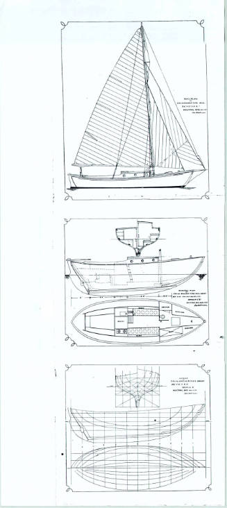 Lars Halvorsen plan of Colin Archer type yacht