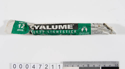 Omniglow Cyalume Safety Lightstick taken on board LOT 41