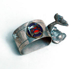 Souvenir of TSMV WESTRALIA napkin ring with decorative dolphin