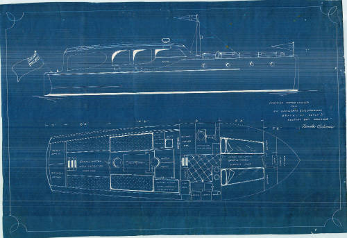 Amended general arrangement plan of the motor cruiser CYRENE