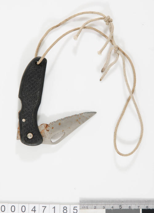 This serrated knife was taken on board LOT 41