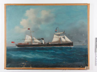 Auxiliary steamer SS OCEAN wearing the ASN Co house flag
