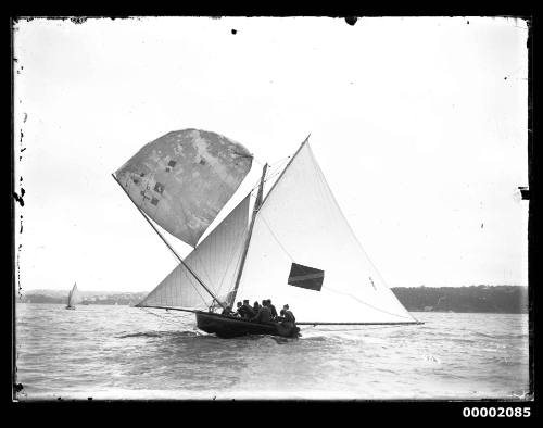 18-footer AVALON sailing on Sydney Harbour