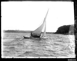 A sloop, possibly AUSTRALIA, on Sydney Harbour, New South Wales