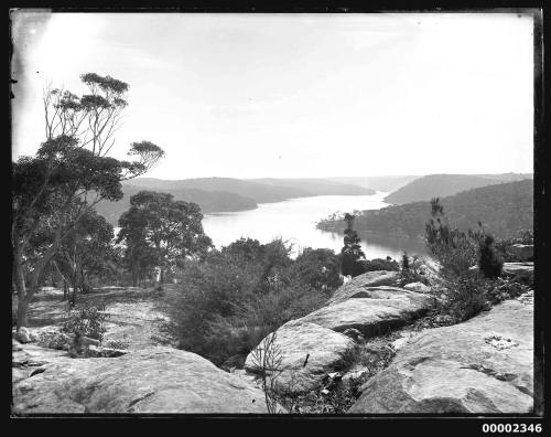 Riverscape scene near Wisemans Ferry on the Hawkesbury River NSW