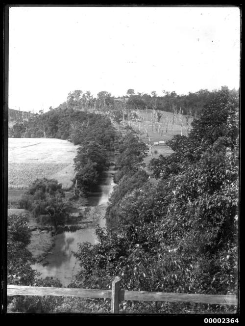 Australian landscape, possibly along the Hawkesbury River NSW