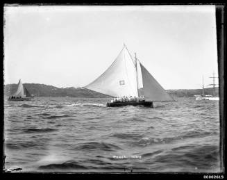 22 footer WONGA racing on Sydney Harbour 26 September 1896