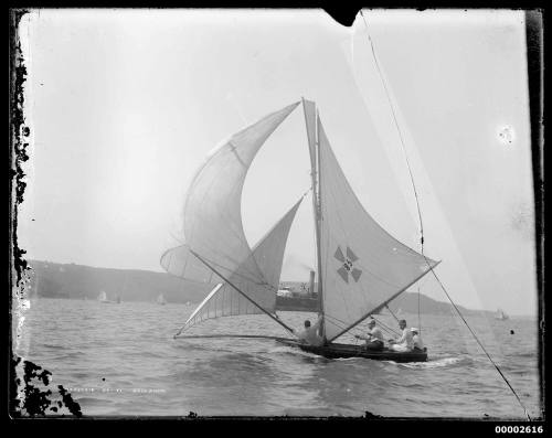 14-foot dinghy MARJORIE racing on Sydney Harbour 26 January 1899