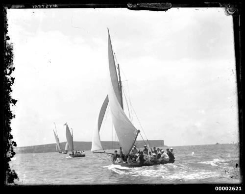 A group of 24-footers off North Head, Sydney Harbour