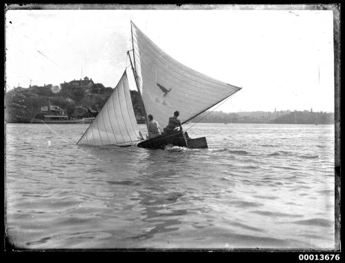 12-foot skiff WALLAROO swamped on Sydney Harbour