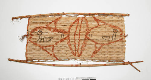 Rattan sail from five-part outrigger wooden model