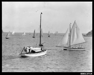 Yachts sailing near Sydney Heads