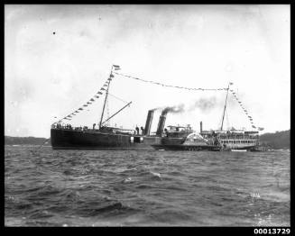 Paddle steamer SS NEWCASTLE probably at the Pittwater Regatta