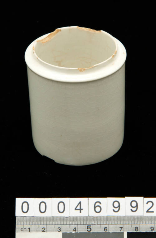 White porcelain butter container base