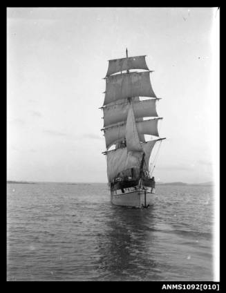 Barque RAUPO (ex LOUISA CRAIG) with sails set and underway