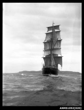 Three-masted barque RONA (ex POLLY WOODSIDE) with sails set and underway