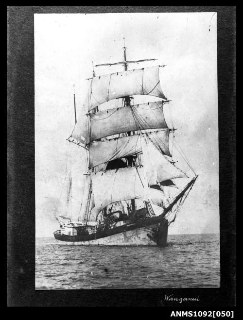 Three-masted barque WANGANUI under sail