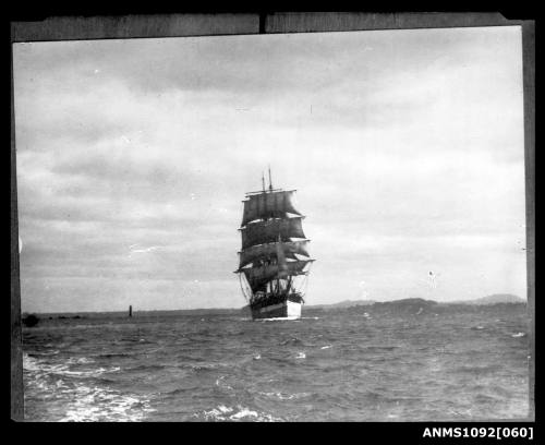 Barque RAUPO (ex LOUISA CRAIG) with sails set and underway