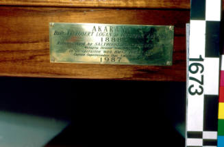 Plaque from the 39 foot gaff cutter AKARANA