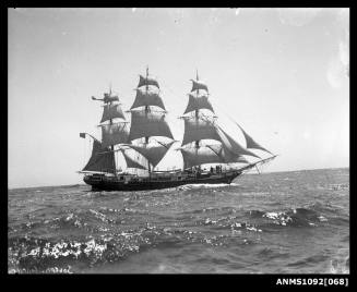 Three-masted ship JOSEPH CONRAD leaving Sydney Harbour