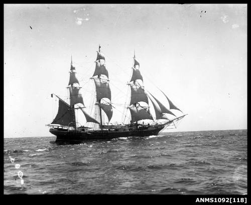 Three-masted barque JOSEPH CONRAD underway