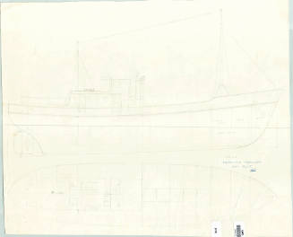 General arrangement sketch of a proposed trawler