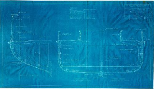 Section plan of the cargo vessel DAVARA