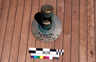Brass rudder bearing deck plate from AKARANA