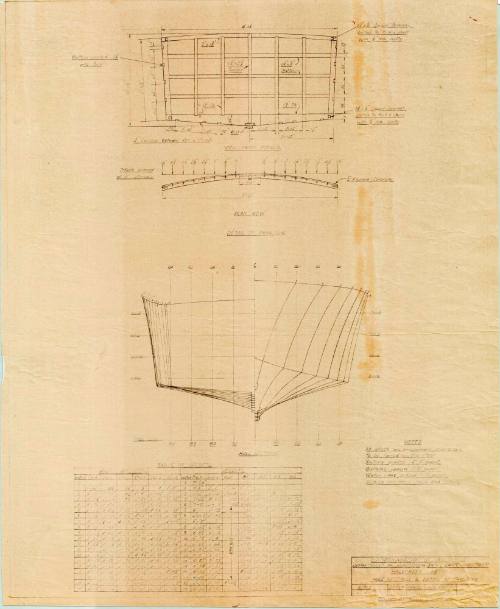 Hull sections and transome detail of a Halvorsen 38 air-sea rescue vessel